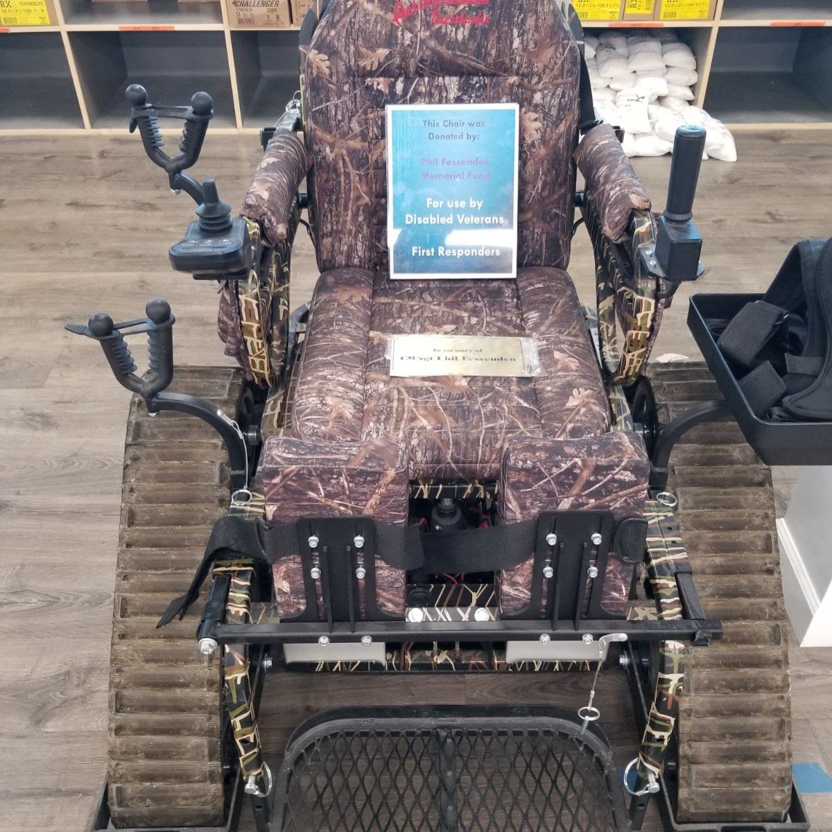 Donated all-terrain wheelchair